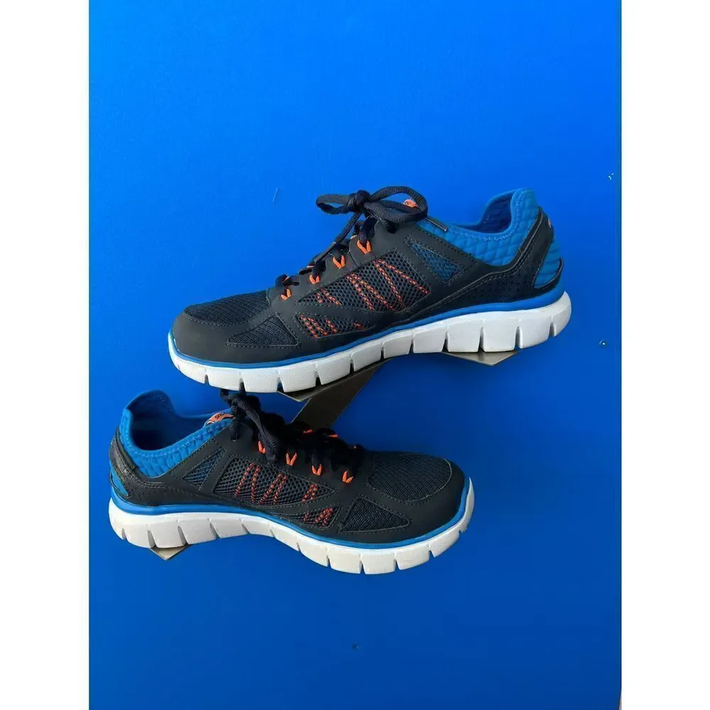 Skechers Relaxed Fit Skech Flex Memory Foam Men's Sneakers Size 9.5  Navy/Blue